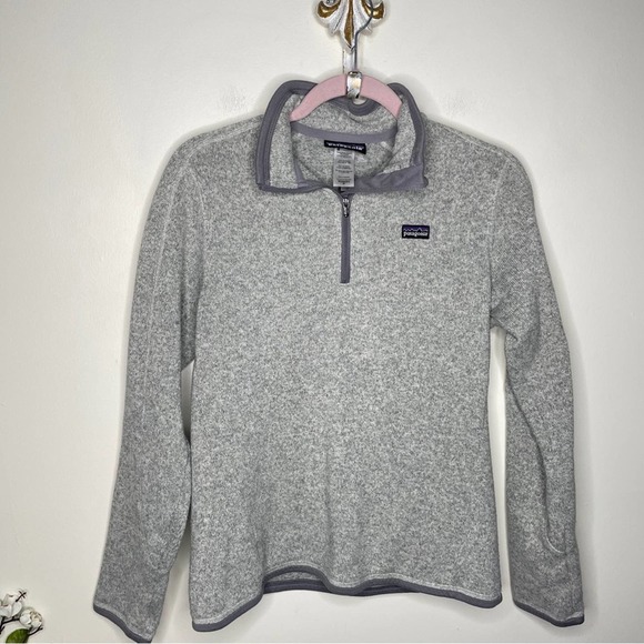 PATAGONIA Better Sweater 1/4 Zip Jacket Heathered Gray {3D1} - Picture 2 of 5